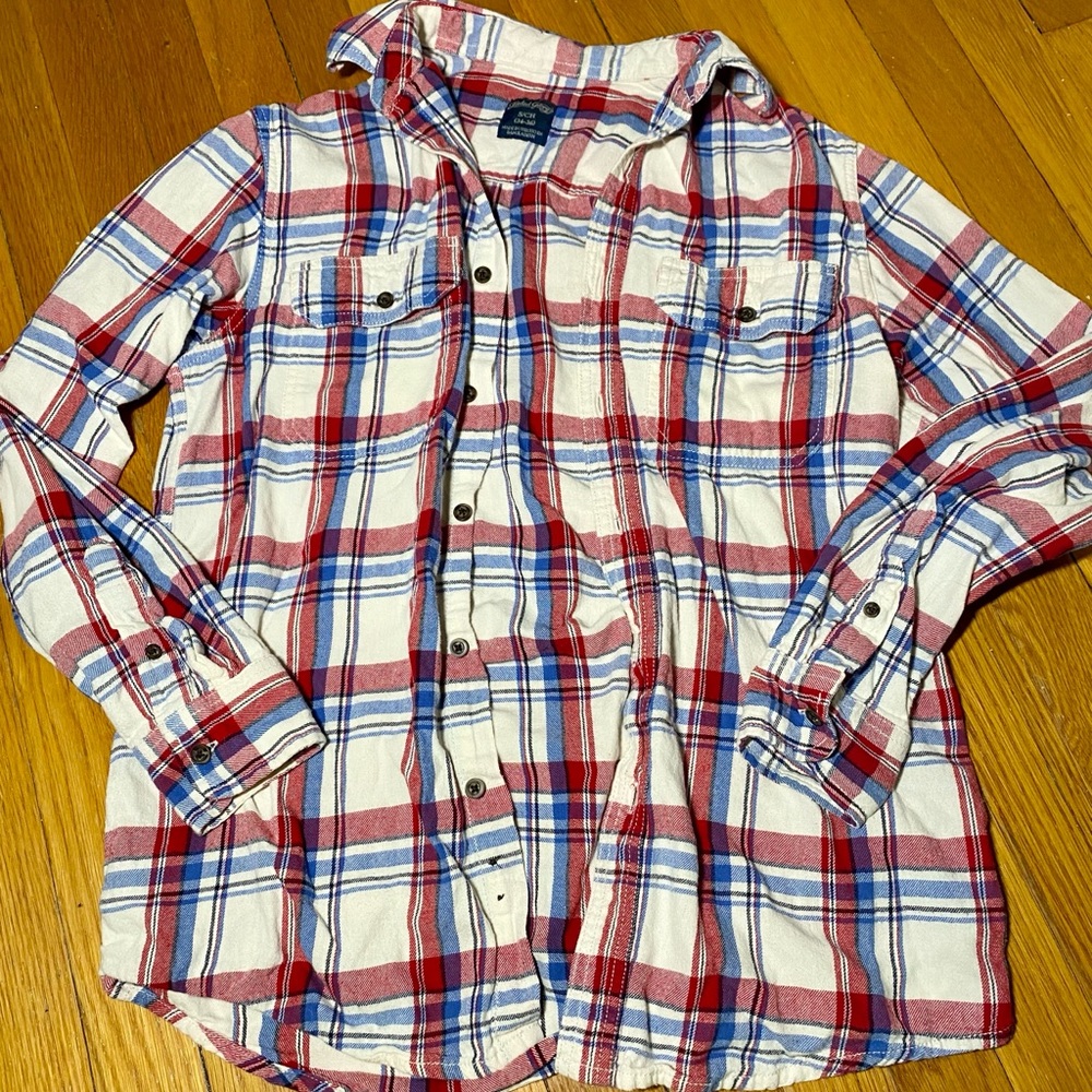 Red & White Flannel Shirt